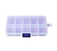 Mllepjdh 10 Griglia Scatola di Immagazzinaggio di Plastica Singolo Scomparto Dimensione Regolabile Gioielli Organizzatore Contenitore Per Caso Organizer Scatole Strumento Scatola di Plastica Per