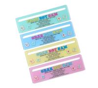 Mllepjdh 4Pcs Clear Mahjong Rule Reference Card Regole Helper Reader Scratch Acrilico Mahjong Line Finder Enduring Card Guide con nome