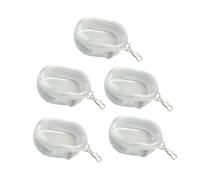 Mllepjdh 5 pezzi scatola trasparente con portachiavi piccola borsa per cuffie custodia per cavi di ricarica organizer per gioielli, come descritto