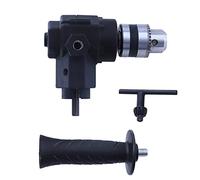 Mllepjdh Adattatore per trapano per mandrino di estensione piegatura Adattatore per trapano angolare a tre ganasce senza chiave a 90 gradi per trapano elettrico a 90 gradi Adattatore per trapano