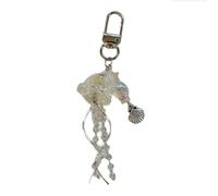Mllepjdh Bellissimo ciondolo per telefono medusa, ciondolo a forma stella, portachiavi, catena per telefono a tema mare, per borsa, portafoglio, zaino, decorazione