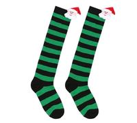 Mllepjdh Calze Natalizie Per Bambini Sopra Ginocchio Da Festival Lunghe Elastiche E Traspiranti Babbo Natale Da 6 A 10 Anni Calzini Sopra Ginocchio