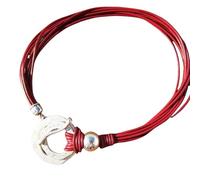[Mllepjdh] Catena di clavicole a più strati Boemia Collana di corda con doppi anelli Adatto per le donne che cercano accessori unici