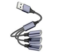 Mllepjdh Cavo di prolunga USB compatto, 30 cm, cavo corto, supporta U Disk stampante disco rigido connessione stabile cavo di trasferimento dati prolunga USB maschio a femmina