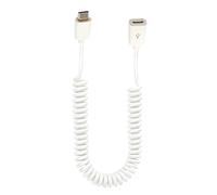 Mllepjdh Cavo di trasmissione flessibile da micro USB femmina a micro USB maschio, cavo di trasmissione di stabilità da 39,3 pollici/118,2 pollici, cavo di prolunga micro USB, colore bianco