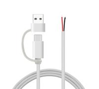 Mllepjdh Cavo USB C Pigtail 2 Core Tipo Maschio a 2Pin Wire Pigtail 5V 2A Alimentazione per Router Luce LED