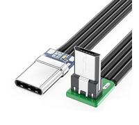 Mllepjdh Cavo USBC sottile a nastro USB TypeC 90 gradi angolato fino a MicroUSB cavo per dati e ricarica