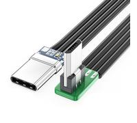 Mllepjdh Cavo USBC sottile a nastro USB TypeC 90 gradi angolato fino a MicroUSB cavo per dati e ricarica