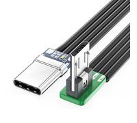 Mllepjdh Cavo USBC sottile a nastro USB TypeC 90 gradi angolato fino a MicroUSB cavo per dati e ricarica