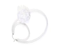 [Mllepjdh] Ciondolo fiore d'argento elegante collana di perle accessori di gioielli portatile di moda per abbigliamento casual