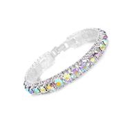[Mllepjdh] Colore argento sterling alla moda con lega resistente e accessori in cristallo austriaco, regalo di fidanzamento per donne alla moda, フリーサイズ