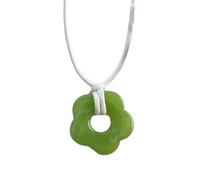 [Mllepjdh] Delicato ciondolo fiore acrilico collana Hollow Flower Choker Bella collana collo gioielli per eventi casual o formali