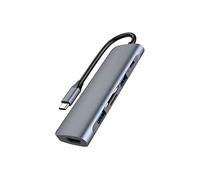 Mllepjdh Dockiong Station 6 in 1 USB Tipo C Hub a USB3.0 Lettore di Schede per Laptop 6 in 1 Hub Tipo C, Grigio