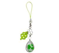 [Mllepjdh] Elegante ciondolo a quattro foglie, accessori per gioielli da indossare tutti i giorni, accessori per gioielli antiruggine, catena del telefono, portachiavi, lega di vetro, フリーサイズ