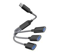 Mllepjdh Hub a 3 porte USB Splitter OTG adattatore per laptop, tablet di ricarica e trasferimento dati Hub USB per ventola