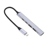Mllepjdh Hub USB C 4 in 1 Porta TypeC a Multi Porte USB Hub dati in lega di alluminio per computer portatili, telefoni, tablet, adattatore TypeC Multi porte USB Adattatore di ricarica per laptop