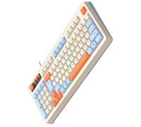 Mllepjdh Piccola tastiera a 98 tasti con retroilluminazione ARGB Tastiera ergonomica per il gioco e l'uso dell'ufficio Portatile Facile da usare
