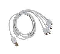 Mllepjdh Pratico cavo di ricarica 4 in 1 USB maschio a micro USB maschio, cavo di ricarica multipla da 100 cm, cavo di alimentazione 4 in 1 USB maschio a micro USB maschio