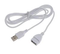 Mllepjdh Prolunga USB da 1,5 m, bianco, cavo di prolunga USB 2.0 tipo A maschio a femmina per tastiera, stampante, cavo prolunga USB