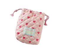 [Mllepjdh] Sacchetto di trucco imbottito sacchetto di lavaggio custodia protettiva per fotocamera da toilette portatile con cordino di stoccaggio cosmetico custodia protettiva di stoccaggio per il