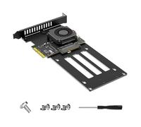 Mllepjdh Scheda adattatore per unità Fast U.2 SFF 8639, compatibile con interfacce PCIe 5.0X4 e scheda PCIe di raffreddamento attivo con controllo del calore attivo