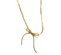 Mllepjdh Sofisticata collana con dettaglio fiocco sulla clavicola Collana leggera dal design gioielli, perfetta per regalare collana da donna con nodo a farfalla