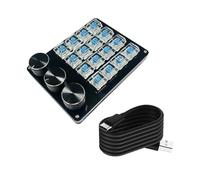 Mllepjdh Tastiera Macro personalizzabile con 3 Manopola Rotante 16Key Tastiere Meccaniche di Gioco Tastiera Programmabile Per Musica Da Gioco
