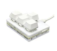 Mllepjdh Tastiera USB a 4 tasti Tastiera da gioco meccanica a mano singola Tastiera di programmazione per tastiera standard Tastiera sostituibile a caldo