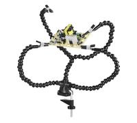 Mllepjdh Versatile Aiuto Mani Saldatura Saldatura Aiuto 3 Braccia Flessibile A Collo D'oca E Clip Stazione di Saldatura Accessorio Terza Mano