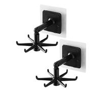 Mlllokfki 360° Rotating Folding Hook | 2x Kitchen Hanger with 360 Degree Rotation | Versatile Utensil Rack Featuring 6 Claws | Wall Mount Kitchen Hook for Multifunctional Utensils Organization