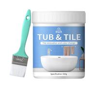 Mlllokfki Quick Dry Bath Kit, Tile Refinishing Kit, Bathtub Paint White, Countertop Paint Kit, Floor and Wall Paint, Quick Drying Tub Paint, Bathroom Makeover Solutions for Countertops, Floor and Wall