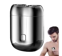 Mlllokfki Travel Shavers For Men, Double-Head Electric Shaver, Pocket Size Rotary Shaver, Waterproof Face Shaver, Rechargeable Travel Shaver, Wet & Dry Electric Shaver, Compact Shaver For Travel, Port