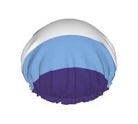 Mlm Pride Flag Gay Man Pride Cuffia da a Donne Riutilizzabili Cappellini per Capelli Lunghi Regolabile Doppio Strato Bagno Cappello da a per Donne Bambini Adatto a Tutte Le Lunghezze