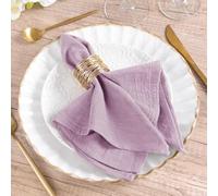 MLMW Set di 6 tovaglioli di stoffa in lino, lavabili, 40,6 x 40,6 cm, per feste di nozze, baby shower, compleanni, decorazioni da tavola