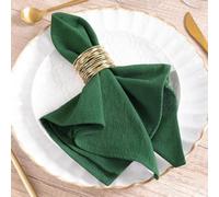 MLMW Set di 8 tovaglioli di stoffa verde smeraldo in lino e cotone, lavabili, 40,6 x 40,6 cm, per feste di nozze, baby shower, feste in giardino, decorazioni per la tavola di compleanno