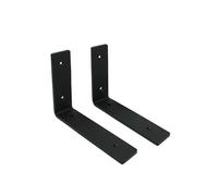 MLOQI 2 Pezzi Staffe per Mensole Pesanti Industrial, Reggimensola Legno, Reggi Mensola da Muro, Staffe a L, 5 mm di Spessore con Viti (15 cm)