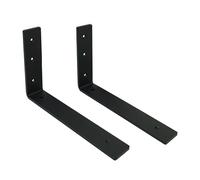 MLOQI 2 Pezzi Staffe per Mensole Pesanti Industrial, Reggimensola Legno, Reggi Mensola da Muro, Staffe a L, 5 mm di Spessore con Viti (30 cm)