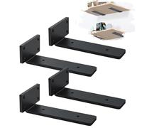 MLOQI 4 Pezzi Reggimensola, Staffe per Mensole Pesanti, Reggi Mensola da Muro, Staffe a L (15 cm)