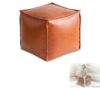 MLordoarf Borsa per cuscino riempibile, pouf vuoto, pouf in pelle, 16 pollici, contenitore decorativo per poggiapiedi