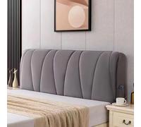 MLordoarf Copri Testata Letto Matrimoniale Copertura per Testiera per Matrimoniale/Singolo Premium Elastica Copritestata Letto Velluto Fodera Protezione Anti-Collisione Cuscino