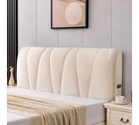 MLordoarf Copri Testata Letto Matrimoniale Copertura per Testiera per Matrimoniale/Singolo Premium Elastica Copritestata Letto Velluto Fodera Protezione Anti-Collisione Cuscino