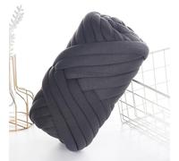 MLordoarf Filato Gigante Grigio Scuro, 250g Filo Cotone Grosso Tubolare a Mano, Gomitolo di Filato Chunky Yarn per Borse, Coperte, Cestini, Nidi di Animali Domestici, Artigianato Fai-da-Te