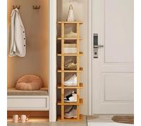 MLordoarf Scarpiera Verticale a 5/7/8 Livelli, scarpiera Stretta in Legno per Piccoli spazi, Torre di Scarpe Alta per Ingresso, Armadio, Angolo, Porta, salvaspazio, impilabile