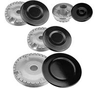 MLordoarf Set di bruciatori per Piano Cottura,Coperchio per fornello, Set di Cappelli universali per fornelli a Gas, Set di Cappucci per bruciatore a Gas per la Maggior Parte dei fornelli a Gas