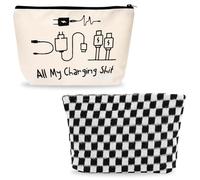 MLPKOI 2 PCS Borsa Porta Trucchi da Viaggio Donna, Borsa per Cosmetici, Pochette Donna Trucchi, Organizer per Cosmetici, Poschette Trucco Sacchetti Portamonete Portatile, Bustina Portatutto