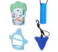 MLPKOI 4 Pezzi Collane da masticare per bambini sensoriali, Collana Masticare il Pastello Sensoriale, Giocattolo Masticabile per Ragazzi e Ragazze Bambini con Autismo, Dentizione Neonati Giocattol