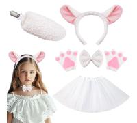 MLPKOI Animale Agnello Costume Set, Set di accessori per costumi da 5 pezzi, Animale Costume Sets, Agnello per Animales Costume Cosplay, per Festa a Tema Carnevale Travestimento Cosplay