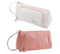 MLPKOI Astuccio Portamatite, Astuccio Scuola Grande Capacità, 2 Scomparti, Con Manico, Astucci Matite di Grande Capacità Borsa Porta Penne Scuola Trucco Borsa, per Studenti Ragazze Ragazzi Donne