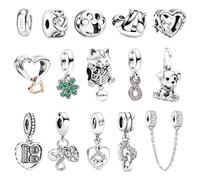 MLPKOI Colgante, Dijes con diseño de patas, Charm para mujer Pulseras Collar Infinito Corazón, Compatible Pulseras Europeos Pulseras mujeres Encantos, para pulseras, para mujeres y niñas (style5)