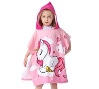 MLPKOI Poncho Asciugamano da Bagno con Cappuccio per Bambini, Unicorno Poncho Mare Bambino Assorbente Asciugatura Rapida per Spiaggia Doccia Nuotare Piscina